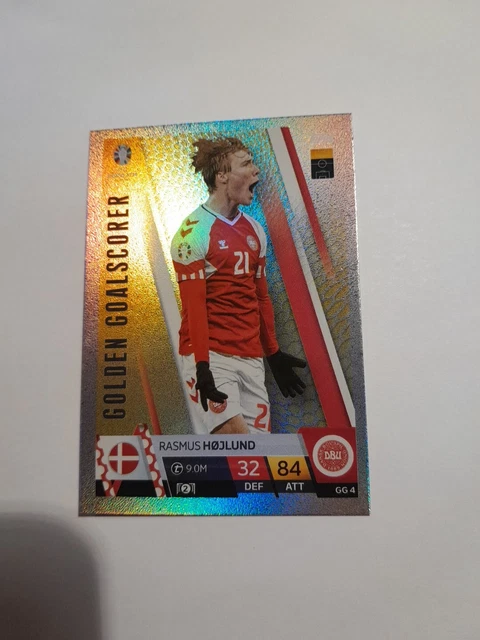 Autocollant Topps Euro 2024 – Rasmus Højlund (Danemark) Édition Suisse, Doré