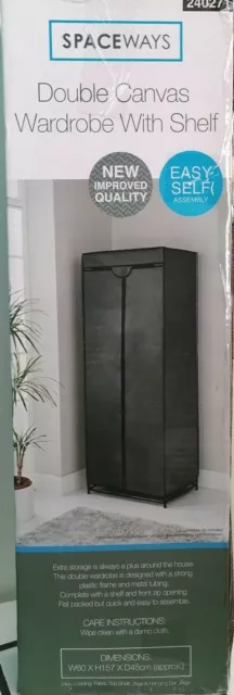 Spaceways double sales canvas wardrobe