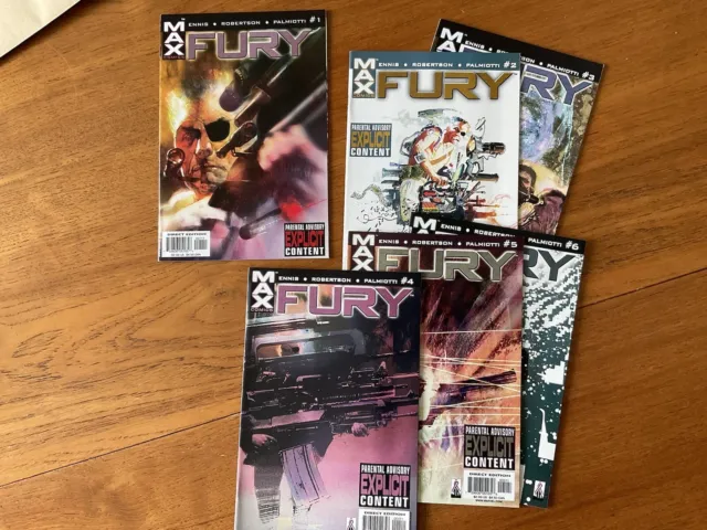 Fury Max Marvel Comics Ennis Robertson Complete Issues 1 2 3 4 5 6