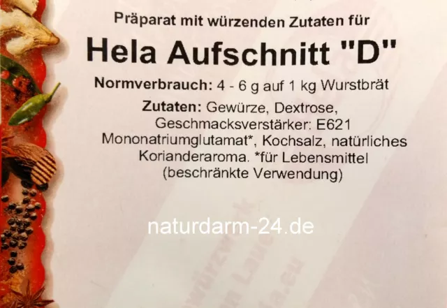 Hela, Gewürz für Aufschnitt, 1000g Beutel, Gewürz, Gewürze