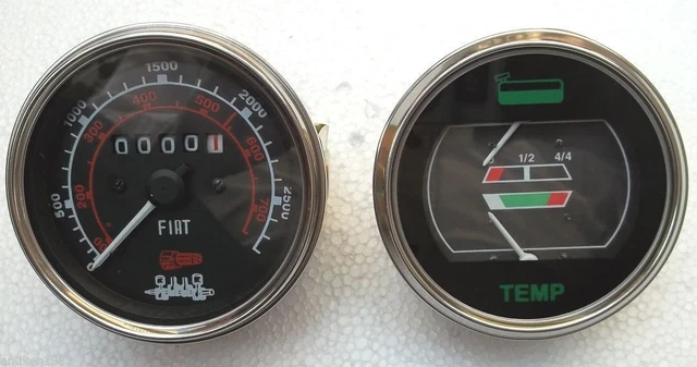 Kraftstofftemperaturanzeige Tachometer - Passend für Fiat, Weiß/Oliver, MM,...