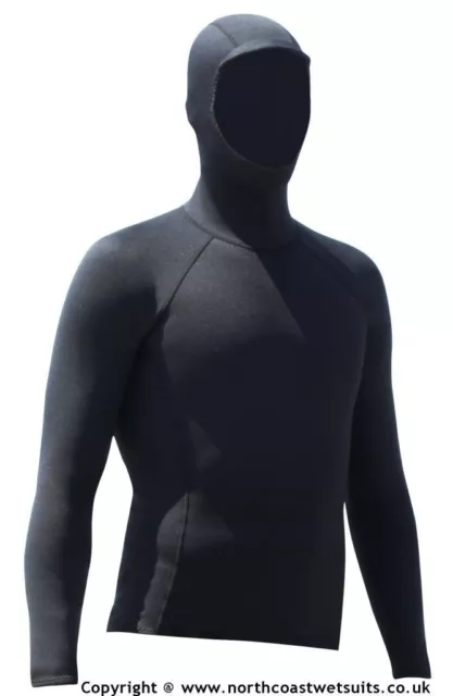1.5 mm thermal hooded long sleeve rash vest - VERY WARM - under wetsuit or alone