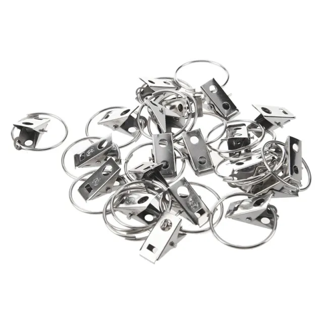 20 anillos de clip para clips de cortinas de varilla de cortina. P2Z24564
