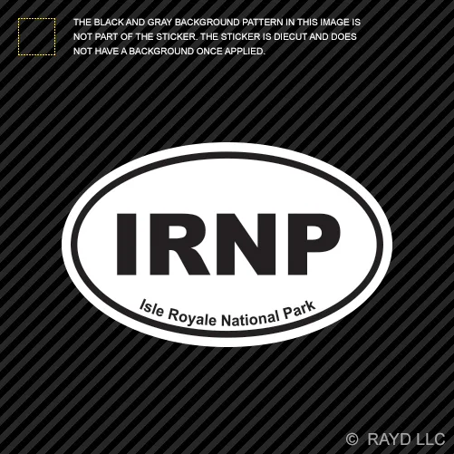 Isle Royale National Park Oval Sticker Decal Euro IRNP