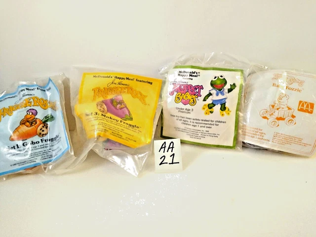 Kermit Fozzie Mokey Gobo Fraggle Rock Muppet Babies 1987/90 McDonalds HM Figures