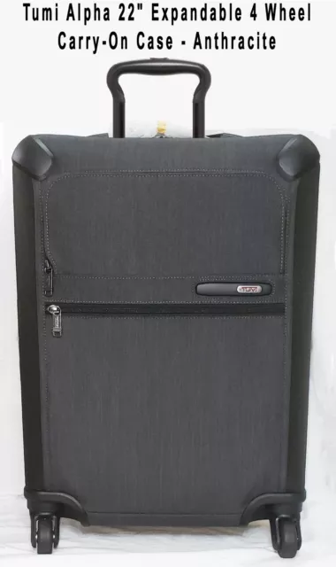 TUMI ALPHA 22& Expandable 4 Wheel Carry-On Case - Anthracite $527.38 ...