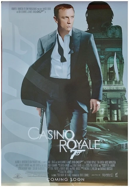 Cadre D'affiche D'art Mural Imprimé Sur Le Thème Casino - Style James Bond - Neuf