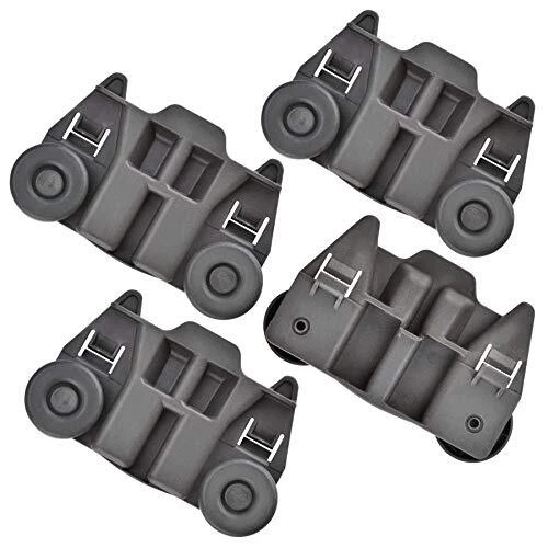 W10195417 Upgraded Dishwasher Wheels Lower Dish Rack Replaces, 4 Packs