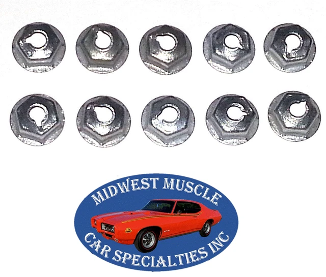 Trim Molding Moulding Clips 10-24 Stud Nuts Fits Chrysler Dodge Plymouth 10pcs B