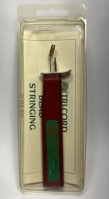 Herramienta de anudado de tricorde vintage con cuentas de perlas cable cuerda con caja y manual