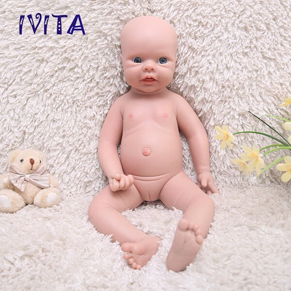 IVITA 20'' Floppy Silicone Newborn Baby Girl Infant Squishy Silicone Doll