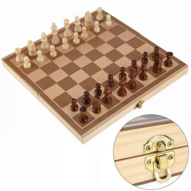 Large Chess Wooden Set Folding 39*39cm Wood Board Game Pieces Sets Chessboard