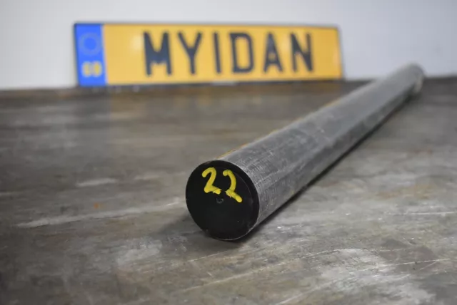 45mm x 750mm Black Nylon 6 Engineering Plastic Billet Round Bar (22)