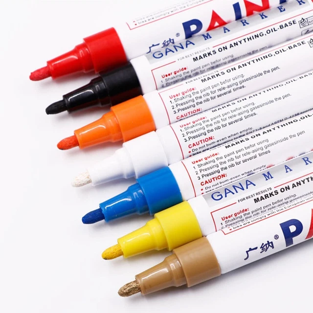 4 Stylos Marqueurs Blancs Pour Pneus - Peinture Permanente Étanche, Multi-Supports