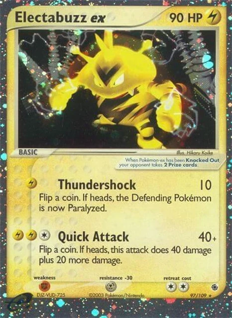 Electabuzz EX - 97/109 - Pokemon Ex Ruby & Sapphire Ultra Rare NM