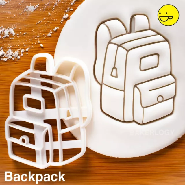 Backpack cookie cutter - Back to School bag party supplies biscuits kids student