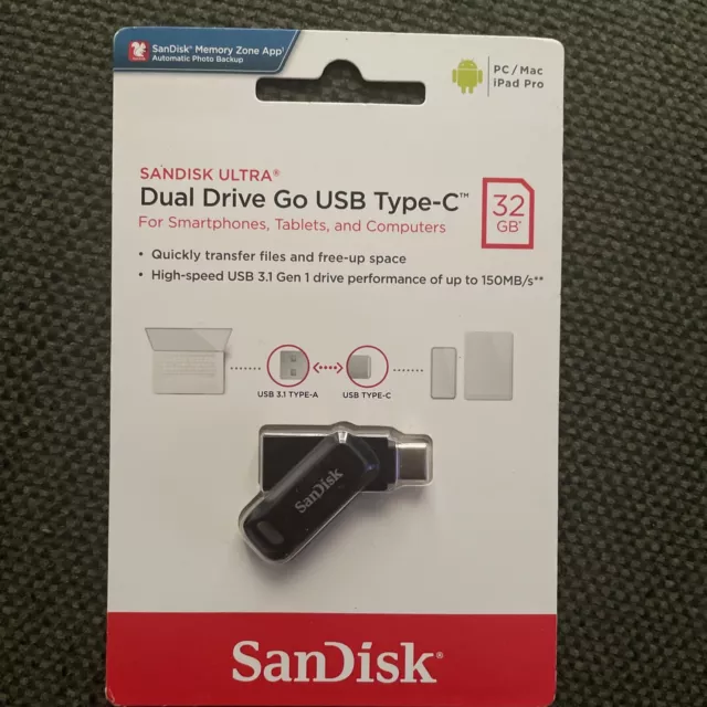 Clé USB 3.1 Type-C à Double Connectique Ultra Sandisk 128 Go