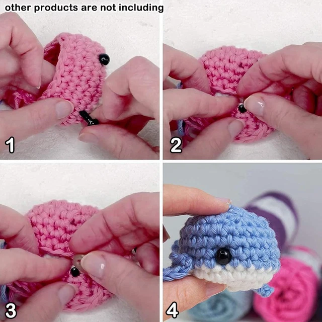 800 piezas Muñeca globo ocular Accesorios Peluche de plástico negro para ojos de juguete D7L5