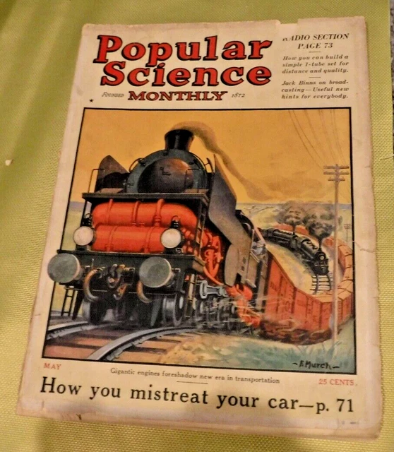 Technology Form 1925 POPULAR SCIENCE MAGAZINE May 1925 Vintage Technology Inventions News ...