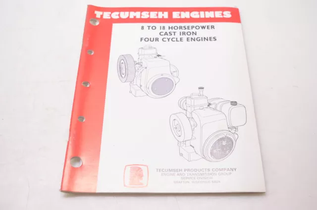 Tecumseh Products Company 691462A 8 to 18 Horsepower Cast Iron Four Cycle