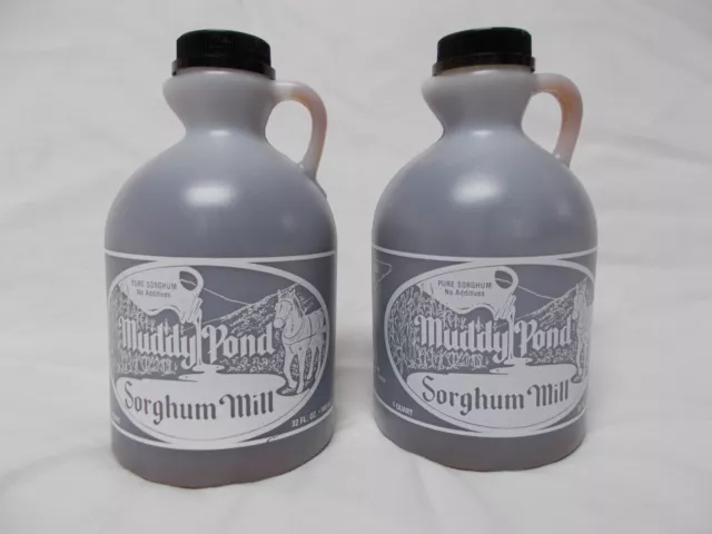 Muddy Pond Sorghum Quarts - 2 jugs sorghum syrup or molasses