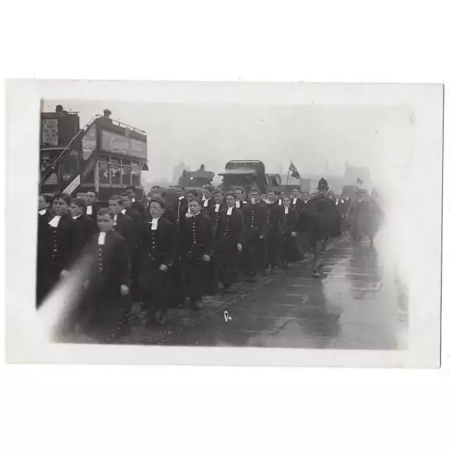 LONDON St Matthew's Day Parade 1920 Policeman Escort, RP Postcard Unused