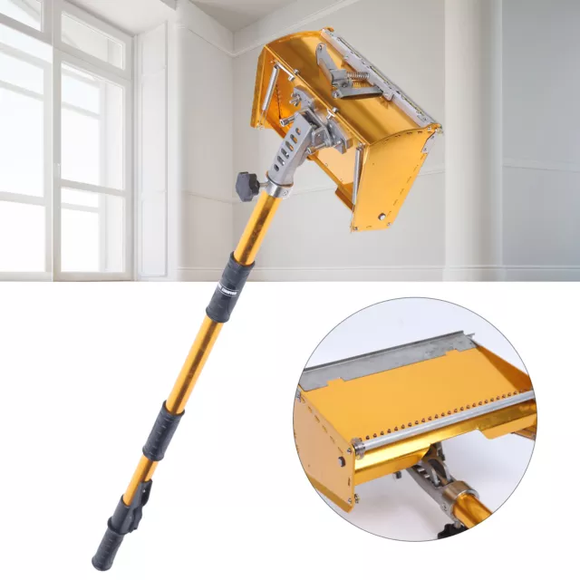 Drywall Flat Finishing Box Tool Mud Putty Extendable Handle 40''-64'' Home New