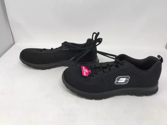 WOMENS SKECHERS (11729) FLEX APPEAL SWEET SPOT Black Sneakers 70F - PicClick