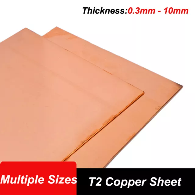 T2 Kupferblech 99% Cu Platten Breite, 0.3mm-10mm Dicke Und Länge Wählbar