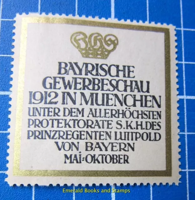 Cinderella/Poster Stamp - Bavaria 1912 MÜNCHEN Bayrische Gewerbeschau a04