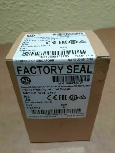 New Factory Sealed AB 1794-IV16 Flex 16 Pt Digital Input Module 1794-1V16