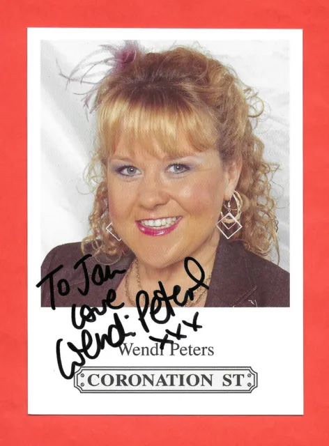 Wendi Peters Signed Coronation St Photocard