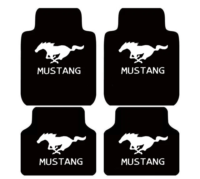 4Pcs For Ford Mustang Car Floor Mats Luxury Universal Fit Auto Floor Carpets