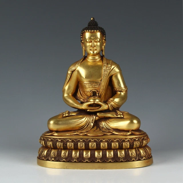 Chinese Antique Gilt Bronze Buddha Statue