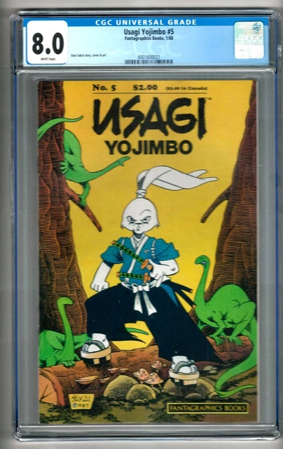 Usagi Yojimbo #5 (1988) CGC 8.0  White Pages  Stan Sakai