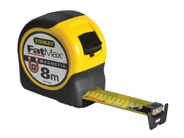 Stanley Tools - FatMax Blade Armor Magnetic Tape 8m (Width 31.7mm) - FMHT0-33868