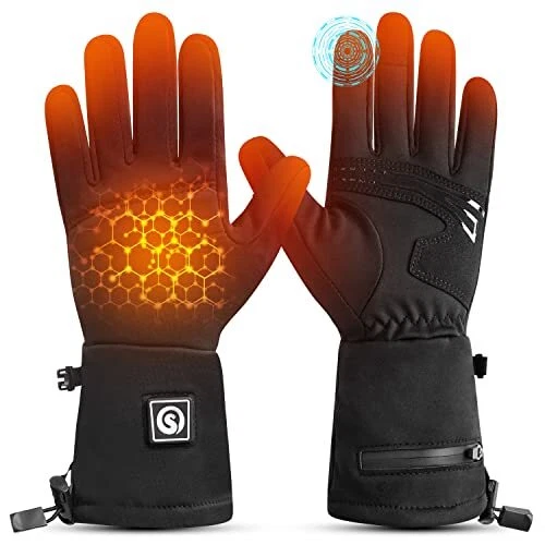 Heated Glove Liners for Men WomenRechargeable Electric Battery Heating Riding...