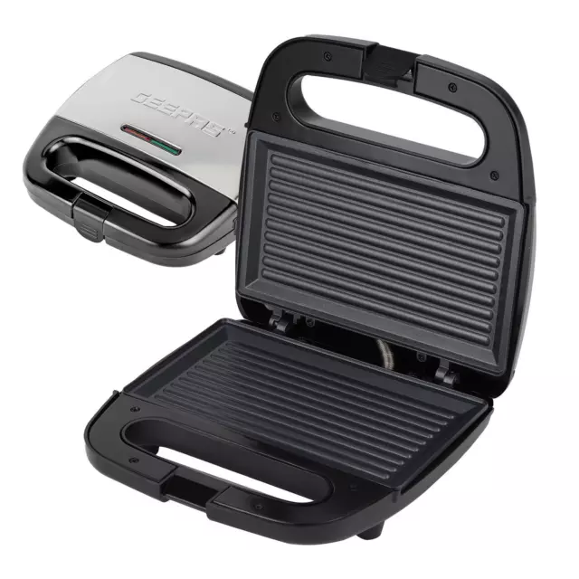 Panini Press Grill Sandwich Toaster 2 Slice Non-Stick Plates Panini Maker 750W