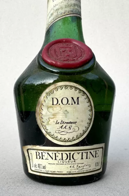 BÉNÉDICTINE : Ancienne Bouteille de 0.35L 2