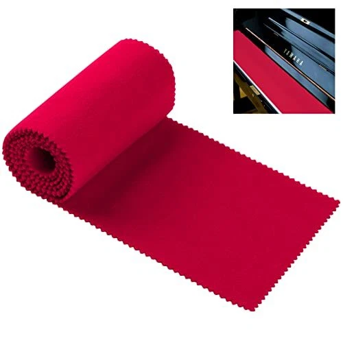 GeeRic Housse Anti-poussière pour Clavier de Piano Souple Rouge Housse de Pro...