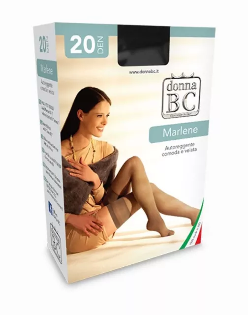 12 PAIA CALZA Autoreggente Marlene 20 Den In Filanca Con Bordo