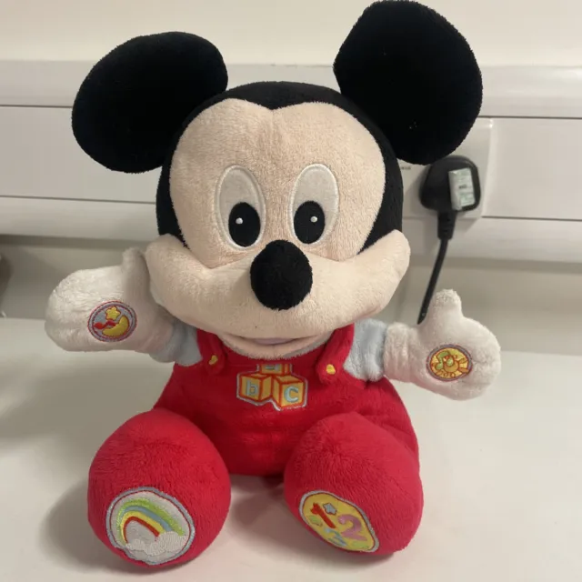 Disney Baby Mickey Mouse ABC 123 Colours Interactive Plush Soft Toy Talks Sings