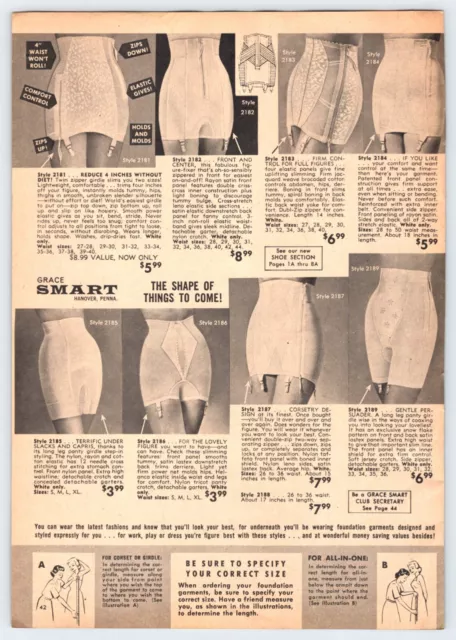 1950'S GIRDLE GIRDLES CATALOG PAGE Vintage 8