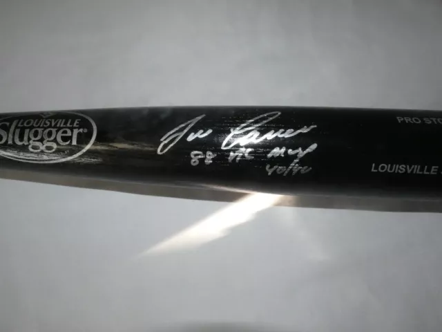 Jose Canseco Signed Black Louisville Slugger Baseball Bat Beckett COA MVP Insc