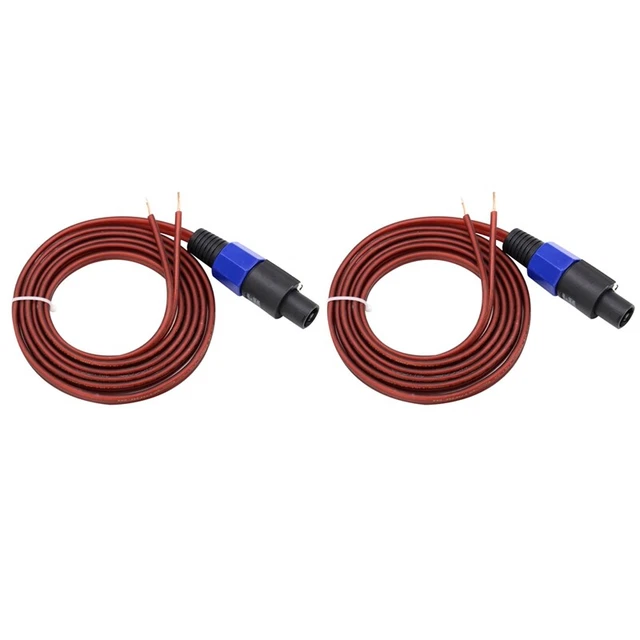 2X Câble de Haut-Parleur Speakon Câble à Extrémité Ouverte à Fil Nu, Speako3019