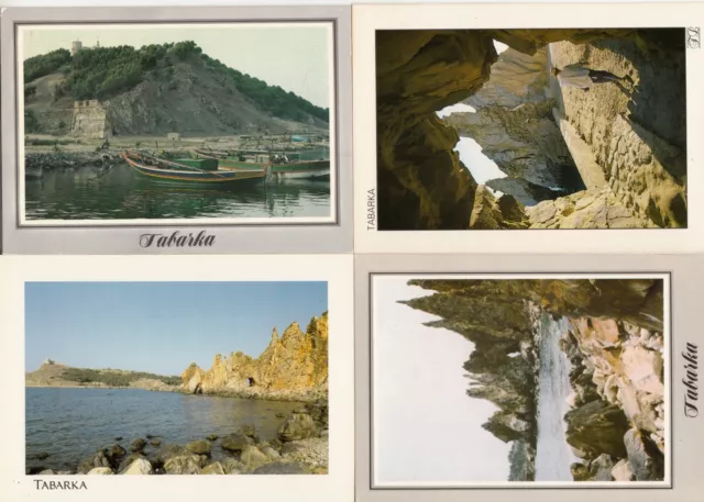 Lot 4 cartes postales anciennes TUNISIE TUNISIA TABARKA