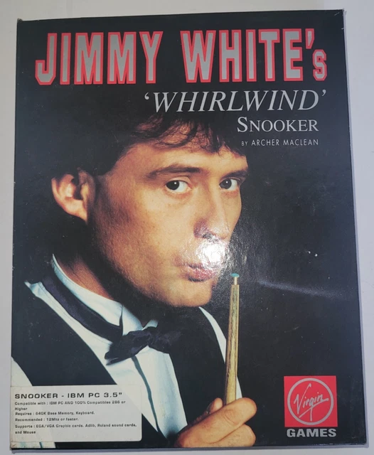 PC GAME JIMMY White's Whirlwind Snooker Big Box Floppy Disc Version ...