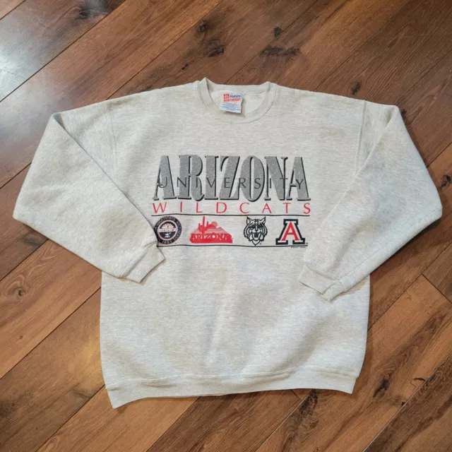 Vintage Arizona Wildcats University Grey Crewneck Sweatshirt Xl
