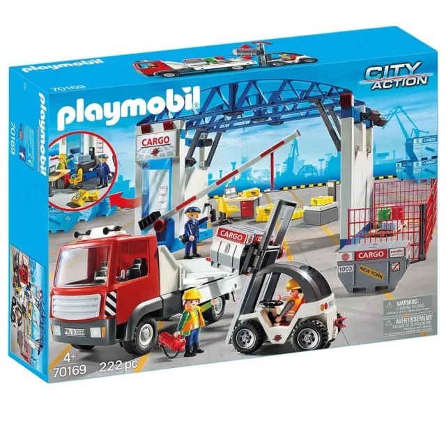 PLAYMOBIL 70169 Cargo-Halle mit Transportfahrzeugen