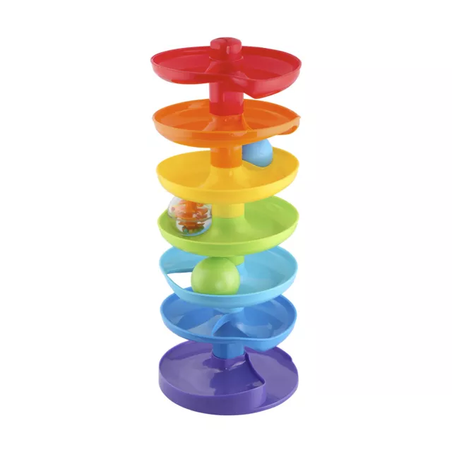 Twirly Whirly Rainbow Ramp Solid Rattle Balls Baby Toddler Toys